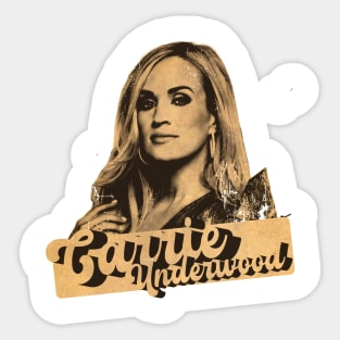 Nyindirprojek Carrie Underwood vintage retro Sticker